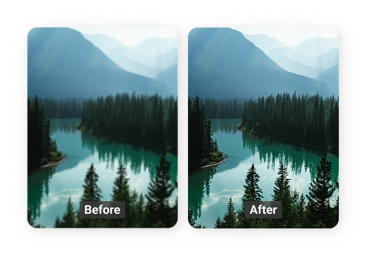 修復模糊風景照